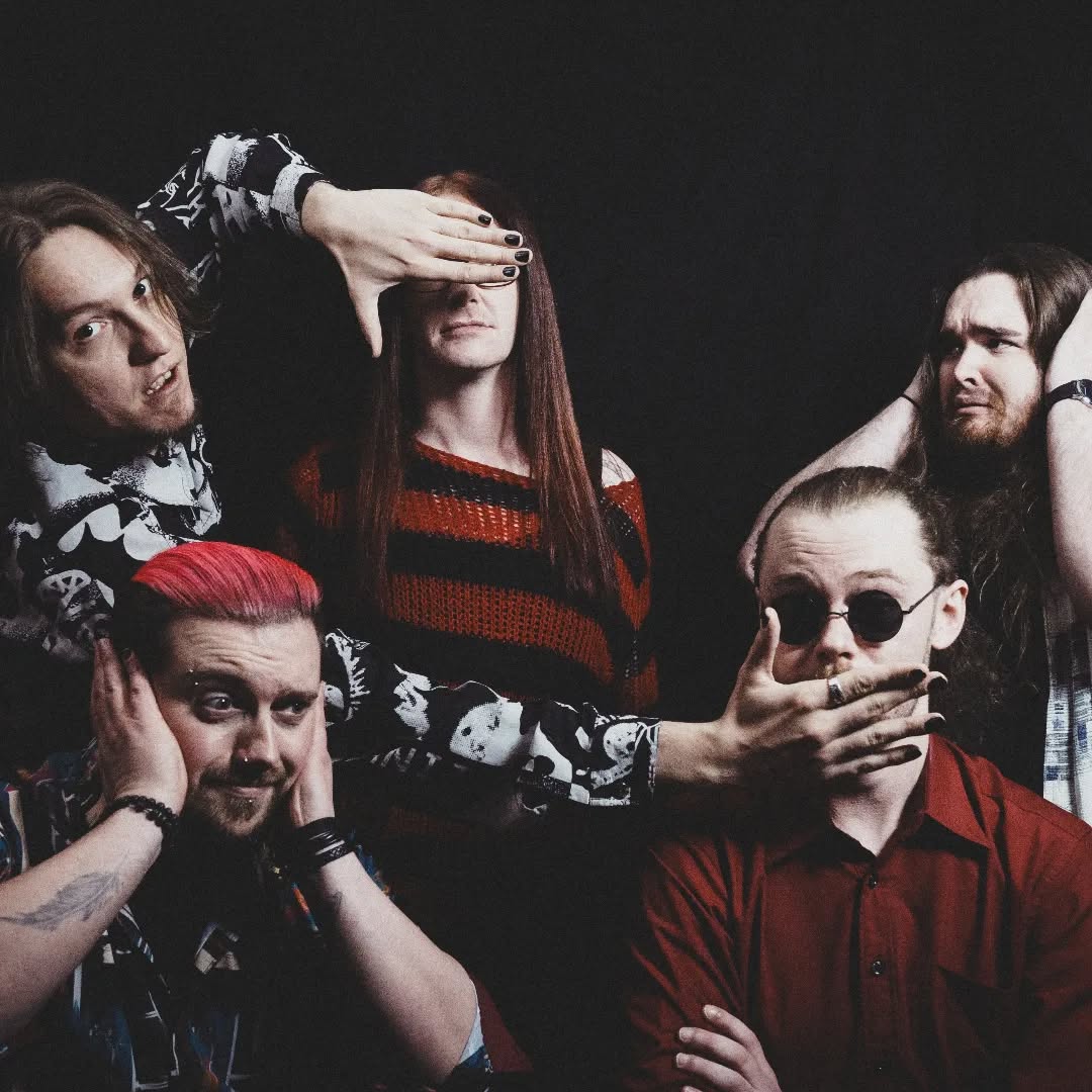 Band group photo - playful poses